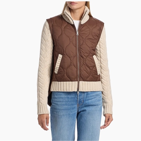 NWT Veronica Beard Patra Mixed-Media Quilted Zip-Front Jacket - Picture 4 of 12